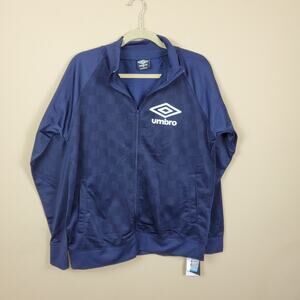 Umbro Football Soccer Track Jacket in Blue Size M